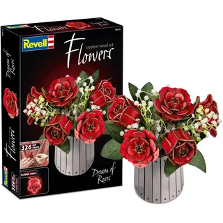 REVELL Holzblumen Flowers Dream of Roses mit Vase & Duftring