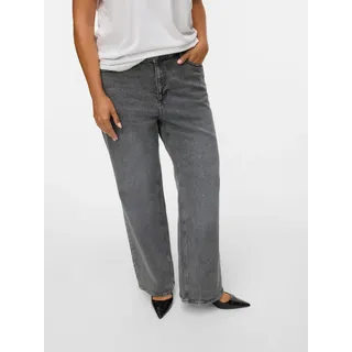 Vero Moda Curve "VMCTESSA HR WIDE J RA206 GA CUR NOOS", Damen, Gr. 44, Länge 32, blau (medium grau denim), Denim/Jeans, Obermaterial: 99% Baumwolle, 1% Elasthan, unifarben, oversize, Jeans High-Waist-Jeans
