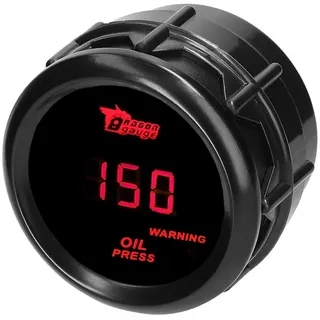 MOCNT Auto Öldruckanzeige 2" 52mm Öldruckmesser Anzeige Psi Öldrucktester Anzeige Rot Licht Digitalanzeige Öldruck Messgerät Oil Press Gauge Rauch Len Universal mit Sensor
