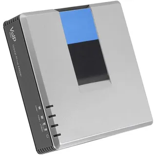 VoIP-Gateway, 2-Port-VoIP-Gateway-Internet-Telefonadapter mit Netzwerkkabel, Unterstützung des SIP V2-Protokolls für PAP2T(EU-STECKER)