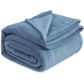 BEDSURE Kuscheldecke Flauschig Decke Fleecedecke - Wohndecke Warm Winter Weich, Sofadecke XXL, Decke Couch Blanket, Kuscheldecke Große, Wohn- & Kuscheldecken 220x240cm, Sofa überwurfdecke Hellblau
