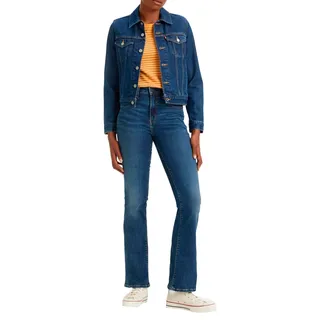 Levi's 725 Bootcut Jeans mit hohem Bund in Mittelblau-W30 / L32