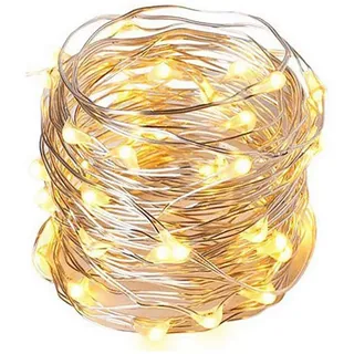 Fachhandel Plus LED Lichterkette Micro LED Draht 10 m Weiß