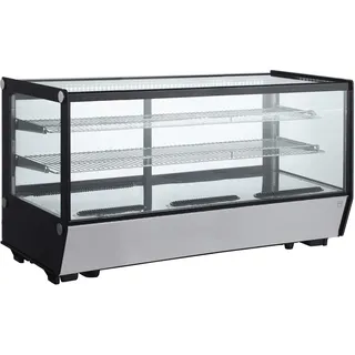 METRO Professional Tisch-Kühlvitrine GCV1200R, 68.6 x 56.8 x 121.9, 207 L, silber/schwarz
