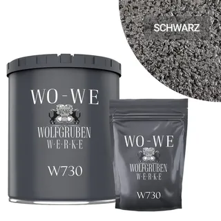 WO-WE Bodenfliese Steinteppich Set Schwarz 2 l