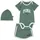 Baby MINICATS CLASS 3-Piece Set INF Gestrickte Anzüge Green Moon 80