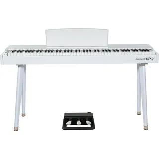 Keymaxx HP-1 Digital Piano Weiß, 88 gewichtete Klaviertasten mit Hammermechanik, MIDI I/O, USB, 2 Kopfhöreranschlüsse, MP3-Playback, elegantes Design, ideal für Anfänger und Profis