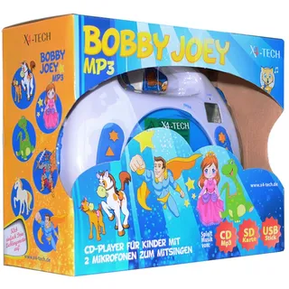 X4-TECH Kinder CD-Player Bobby Joey MP3 blau