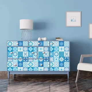 Ambiance Sticker Wandtattoo Aufkleber für Tischmöbel, Deko-Aufkleber für Schlafzimmer und Schränke Linda - 24 Stück Aufkleber 10 x 10 cm