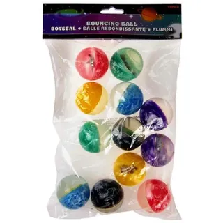 LG Designs Flummi Space Ø 45 mm, 12er Set - Alien Ball - Springball (12-St) bunt