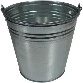 Bradas Baueimer verzinkt 10L Wasser- Garten- Zink- Abfall- Futtereimer J5318