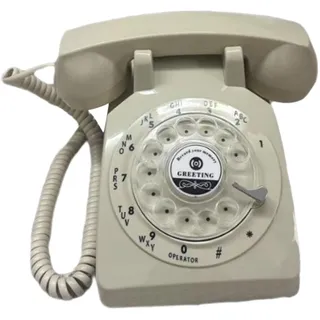 Sharplace Audio-Gästebuch-Telefon, Sprachrekorder-Telefon, klassisches Wählscheiben-Festnetztelefon, Modell mit Aufnahmetelefon für Brautpartys und Hochzeiten, Beige