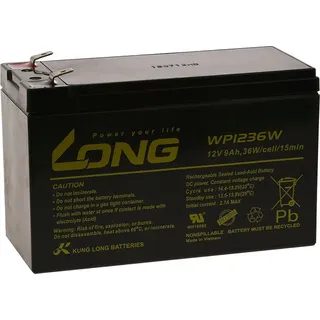 KungLong Blei-Gel-Akku für USV APC RBC110 9Ah 12V (ersetzt auch 7,2Ah / 7Ah), 12V, Lead-Acid