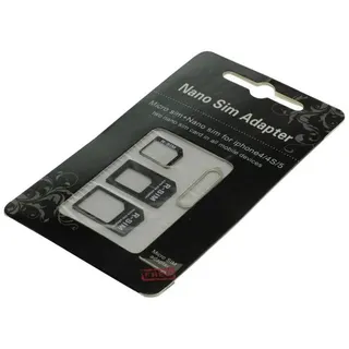 SIM-Kartenadapter Set (4 in1) / Nano-Sim, Micro-Sim, Sim, Sim-Pin