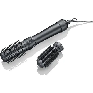 Severin Warmluftbürste rotierend,Stylingbürste,Keramik-Keratin-Beschichtung, Föhnbürste mit 2 Aufsätze (40mm und 50mm), Kaltluftfunktion, 1.000 W, schwarz, WL 0241
