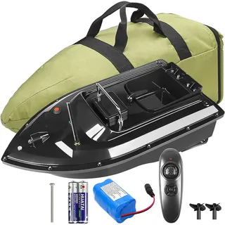Bilbear 500M Futterboot Fernbedienung Angeln Köderboot Fischköderboot RC Boot 1,5kg Laden Intelligente Rückkehr Doppelmotor Karpfenangeln Angler Geschenke für Männer (Schwarzes Boot)