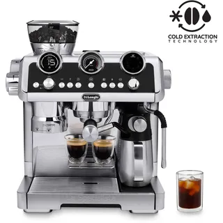 De'Longhi EC9865.M La Specialista Maestro Siebträger Kaffeemaschine 19 bar 1450 W (Silber)