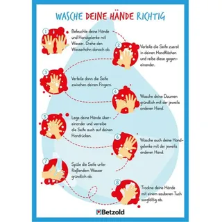 Plakat Anleitung zum Händewaschen