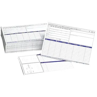 Sport-Tec Patienten Karteikarten, Praxiskarten, Patientenkarten, Therapie, Arzt/Physiotherapie, Krankengymnastik, Heilpraktiker, 100 Stück, DINA5 quer
