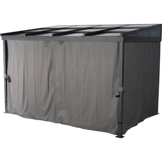 KONIFERA Pavillonseitenteil, für Anbaupavillon Bilbao, BxT: 423x300 cm, UV-beständig, wasserdicht grau