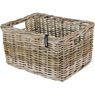 Basil DAX S Rattan Fahrradkorb grau