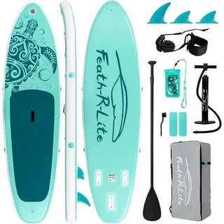 Aufblasbares Paddle Board Stand Up Paddleboard SUP Zubehör Set Grün
