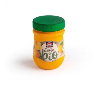 Erzi 19092 Marmelade Schwartau Aprikose aus Holz, Kaufladenspielzeug
