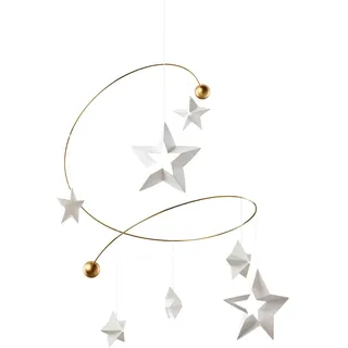 Flensted Mobiles - Starry Night Mobile 7, weiß / gold