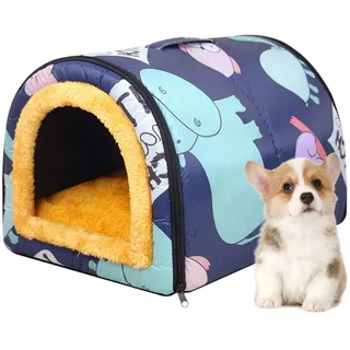 wasserdichte Hundehütte,Hundehütte im Freien | Katzenhütte | rutschfeste Hundehütte, waschbares Hundebett, warm, wasserabweisend, gemütliche Hundehöhle für mittelgroße und kleine Hunde