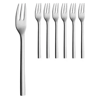 WMF Nuova, Kuchengabel, Set 6-teilig, 16 cm, Cromargan Edelstahl poliert, glänzend, spülmaschinengeeignet