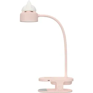 Flexible Klemmlampe mit Nachtlicht / Mit usb aufladbarem Akku / led Leselampe und Leselicht - Rosa