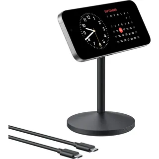 Anker MagGo kabelloses Ladegerät (Ständer) Schwarz - Schwarz