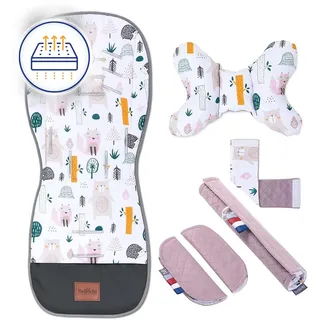 Atmungsaktive Sitzauflage Kinderwagen, Sitzauflage Buggy Sommer, Kinderwagen Zubehör - Universal - Kinderwagen Einlage mit Anti-Schock-Kissen, buggy einlage sommer (4rest)