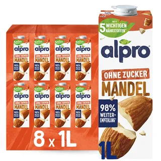 Alpro® Mandeldrink ohne Zucker 8x 1,0 l