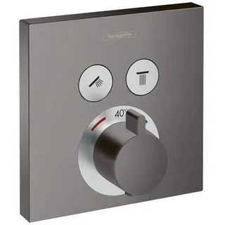 Hansgrohe ShowerSelect Thermostat Unterputz für 2 Verbraucher, brushed black