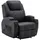 MCombo Relaxsessel elektrisch Kunstleder 92 x 109 x 92 Schwarz Massage und Heizfunktion
