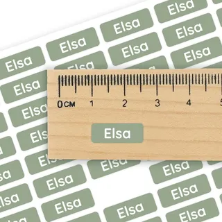 Klebekerlchen® | 175 Mini Namensaufkleber Kinder für Stifte und Schulsachen – Aufkleber zum Beschriften Schule & Kita – Namensschilder für Kleidung - Etiketten selbstklebend & wasserfest – Grün