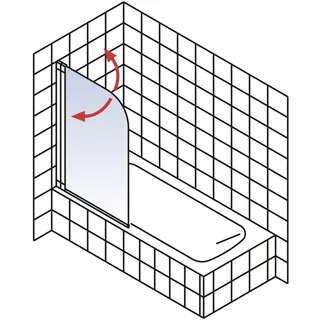 Schulte Badewannenaufsatz D1650 1-tlg. 80,5 x 140 cm