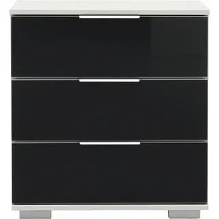 WIMEX Nachtschrank 52 x 38 x 58 cm Schwarz/Weiß