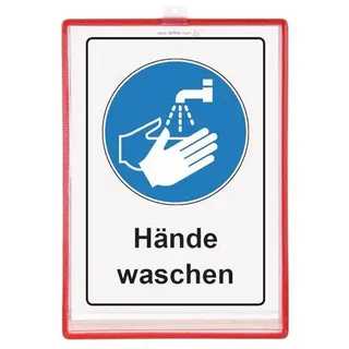Sichttafel Drypocket A4 rot 5St