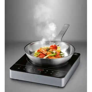 Silvercrest Induktionskochplatte SIKP 2200 B1, 2200W, Touch-Sensor, 10 Stufen...