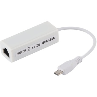 Vikye Micro-USB-zu-RJ45-Ethernet-Adapter für 1,3 W, Unterstützt 10100 Mbit/s-Betrieb, USB 3.0-kompatibel