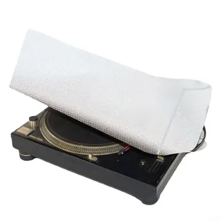 Vintage Schallplattenspieler-Abdeckung, staubdicht, für Audiogeräte (Silber)