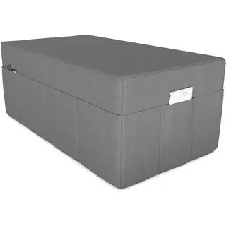POKAR Husse für 3-teilige Faltmatratze Camping Matratze Gästematratze Feldbett Klappbett Gästebett Bodenmatratze Schlafmatratze 120 x 195 x 15 cm, Grau