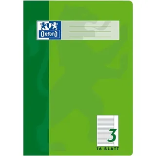 Oxford Schulheft A4 Lineatur 3 16 Blatt grün