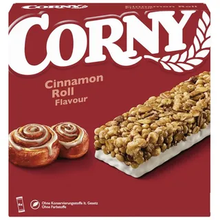 CORNY Cerealien, Corny Cinnamon Roll Flavour 6x23g Müsliriegel Packung 138g