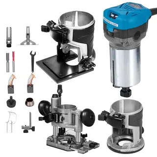 Vevor 710 W Kantenfräse mit Fester Basis/Neigungsbasis/Tauchbasis
