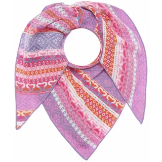Zwillingsherz Dreieckstuch ZWILLINGSHERZ "Rio", Damen, lila (flieder), Obermaterial: 50% Baumwolle, 50% Polyacryl, Modetücher, mit auffalendem Muster