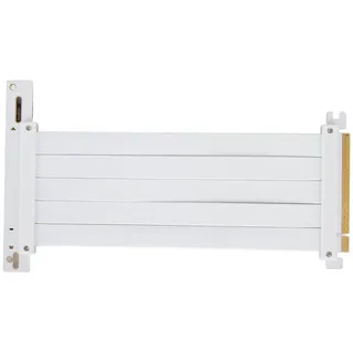 Yunseity PCIe 4.0-Verlängerungskabel, Flexibles PCIe 4.0 X16-Riser-Kabel, Hochgeschwindigkeits-PCI-Express-Riser-Karte 90 Grad für GPU der RTX 40-Serie (Weiss)