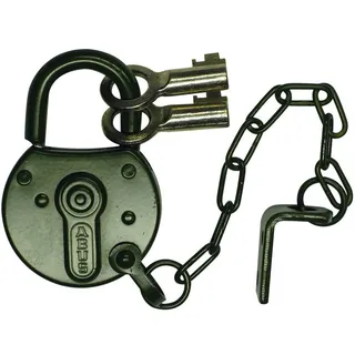 ABUS Abus, Hangschloss Armeeschloss Bundeswehr oliv mit Kette, Durchmesser 40 mm